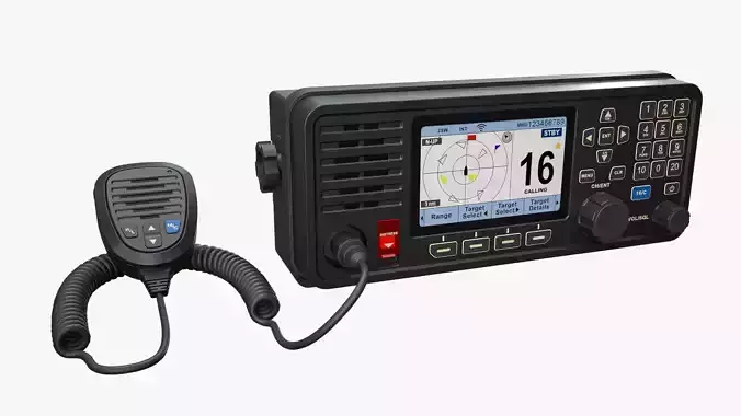 Fixed-Mount VHF Radio 3D model