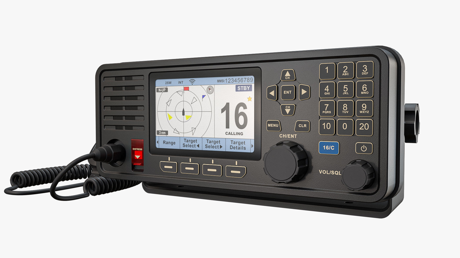 Fixed-Mount VHF Radio 3D model_1