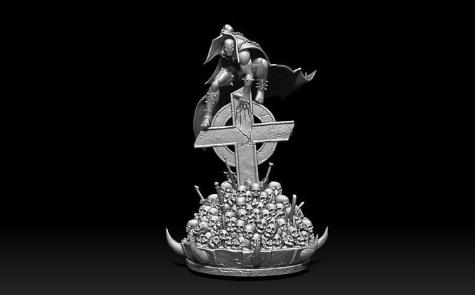 Spawn Skull Tower Graveyard 3D print model