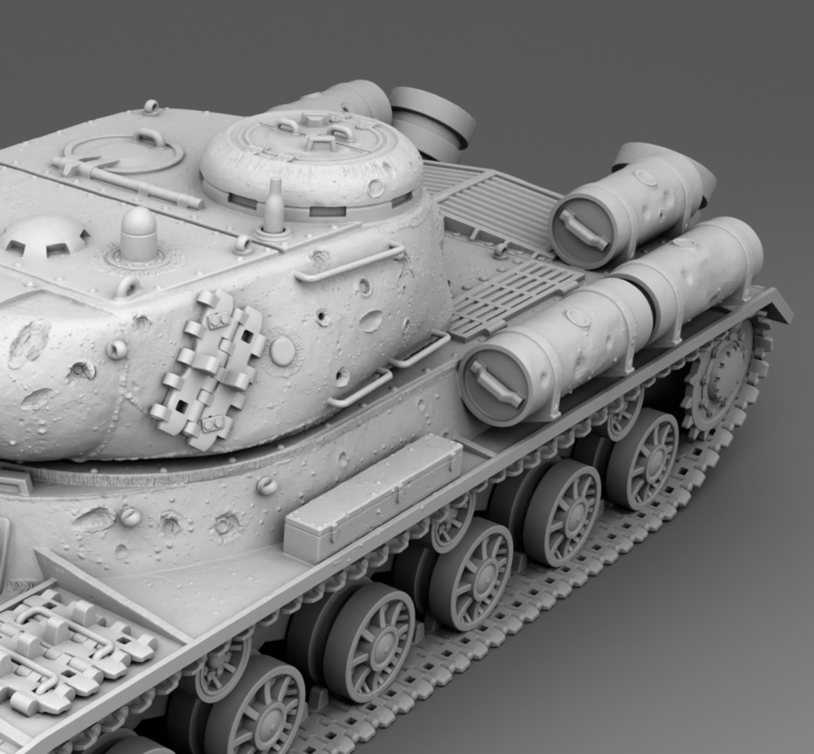 USSR tank IS-1 3D print model_7