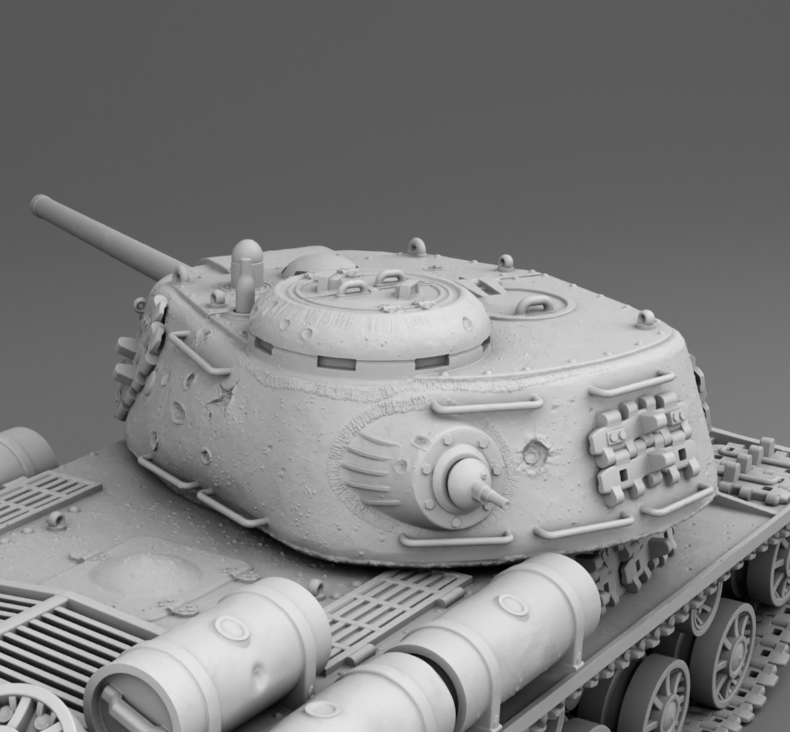 USSR tank IS-1 3D print model_12