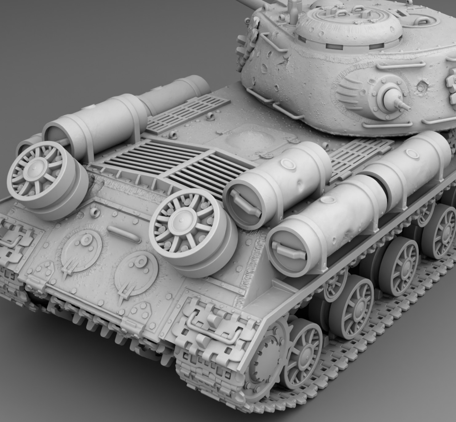 USSR tank IS-1 3D print model_13