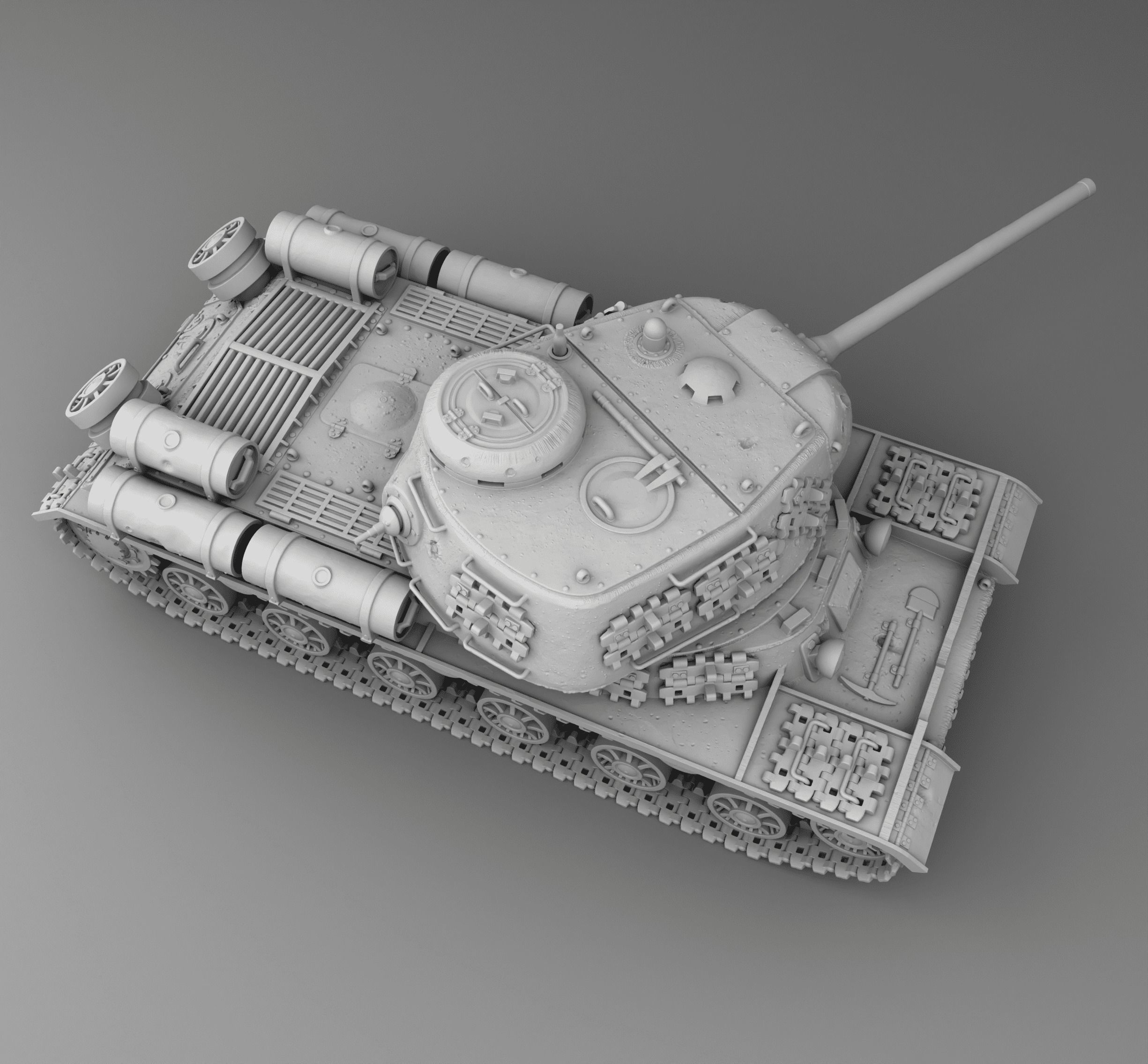 USSR tank IS-1 3D print model_2