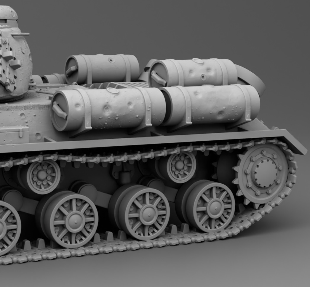 USSR tank IS-1 3D print model_9