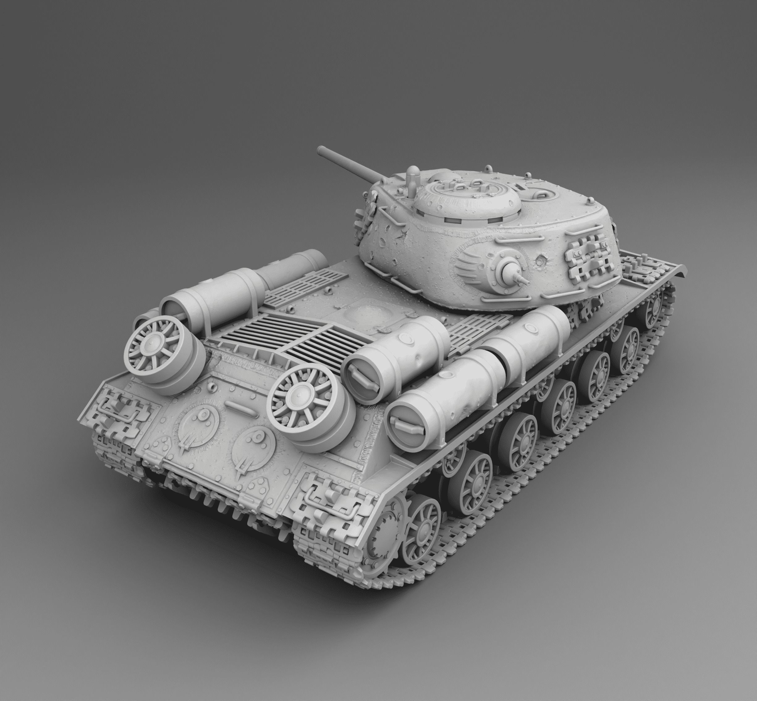 USSR tank IS-1 3D print model_1
