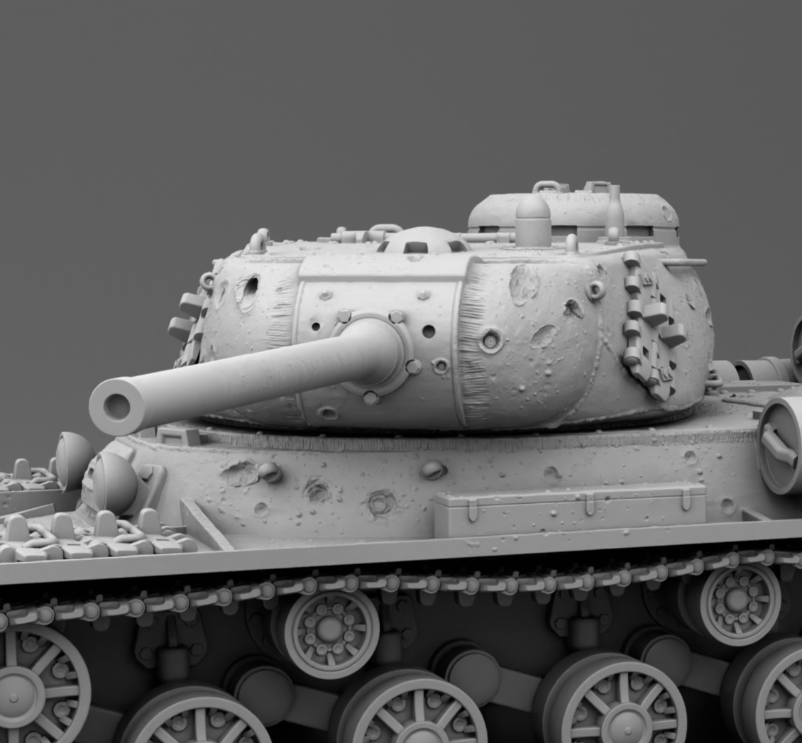 USSR tank IS-1 3D print model_10
