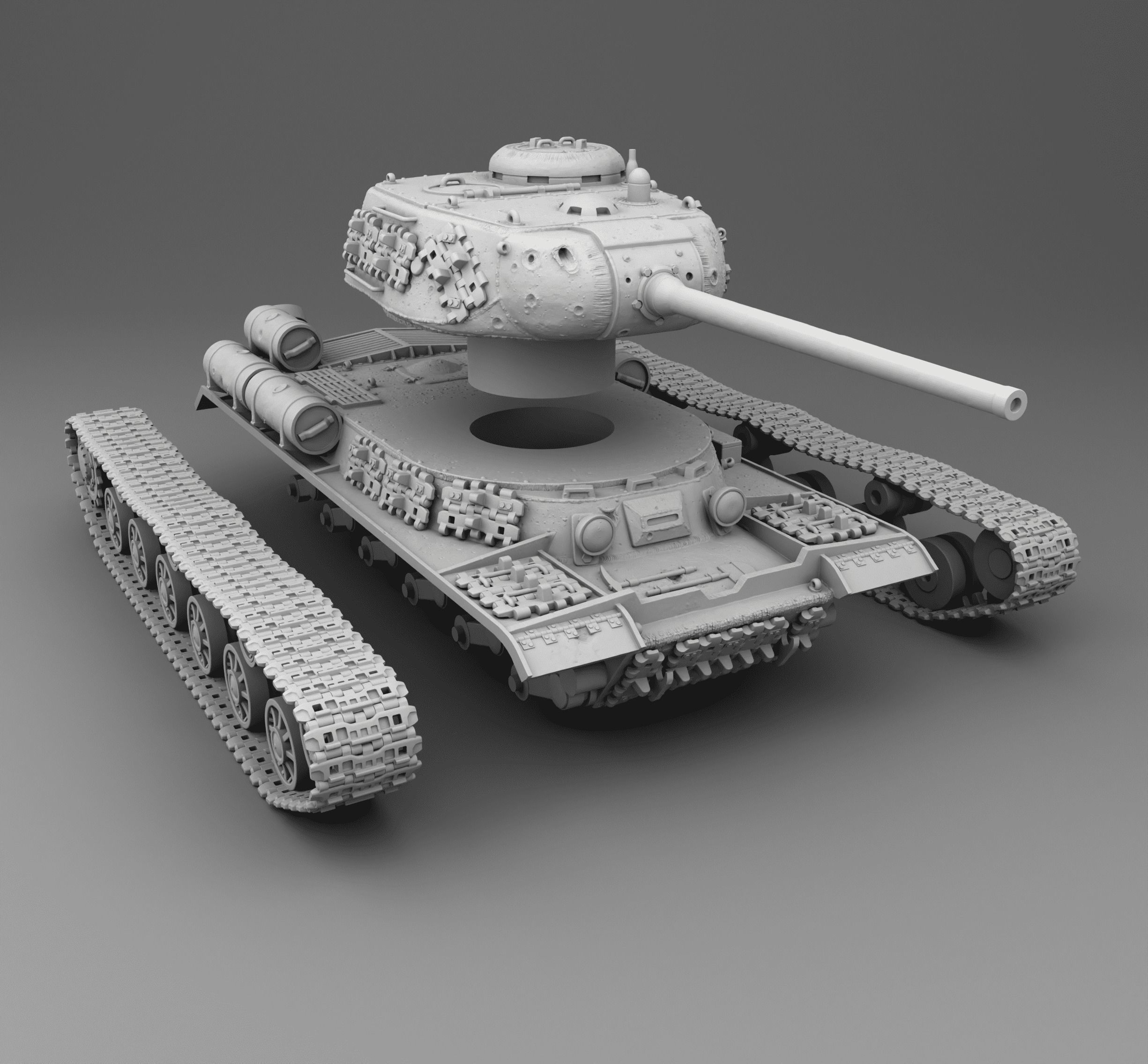 USSR tank IS-1 3D print model_5