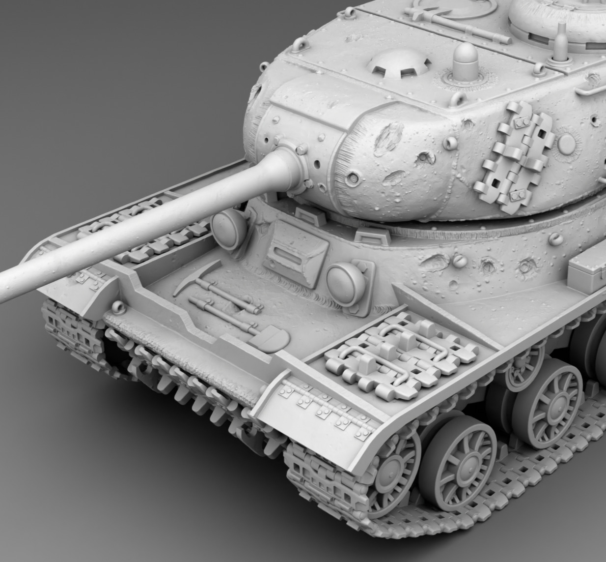 USSR tank IS-1 3D print model_8