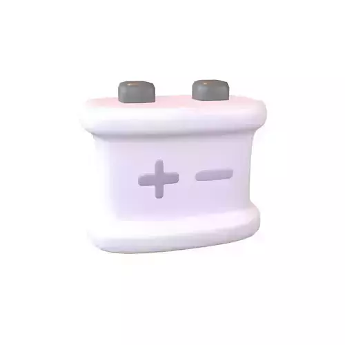 Battery v2 001 Low-poly 3D model