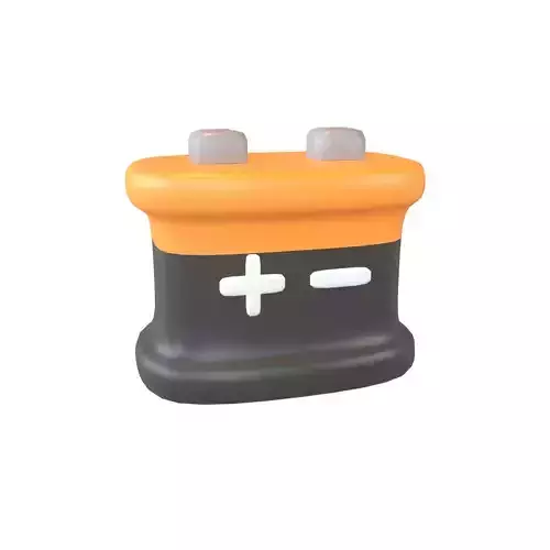 Battery v2 002 Low-poly 3D model