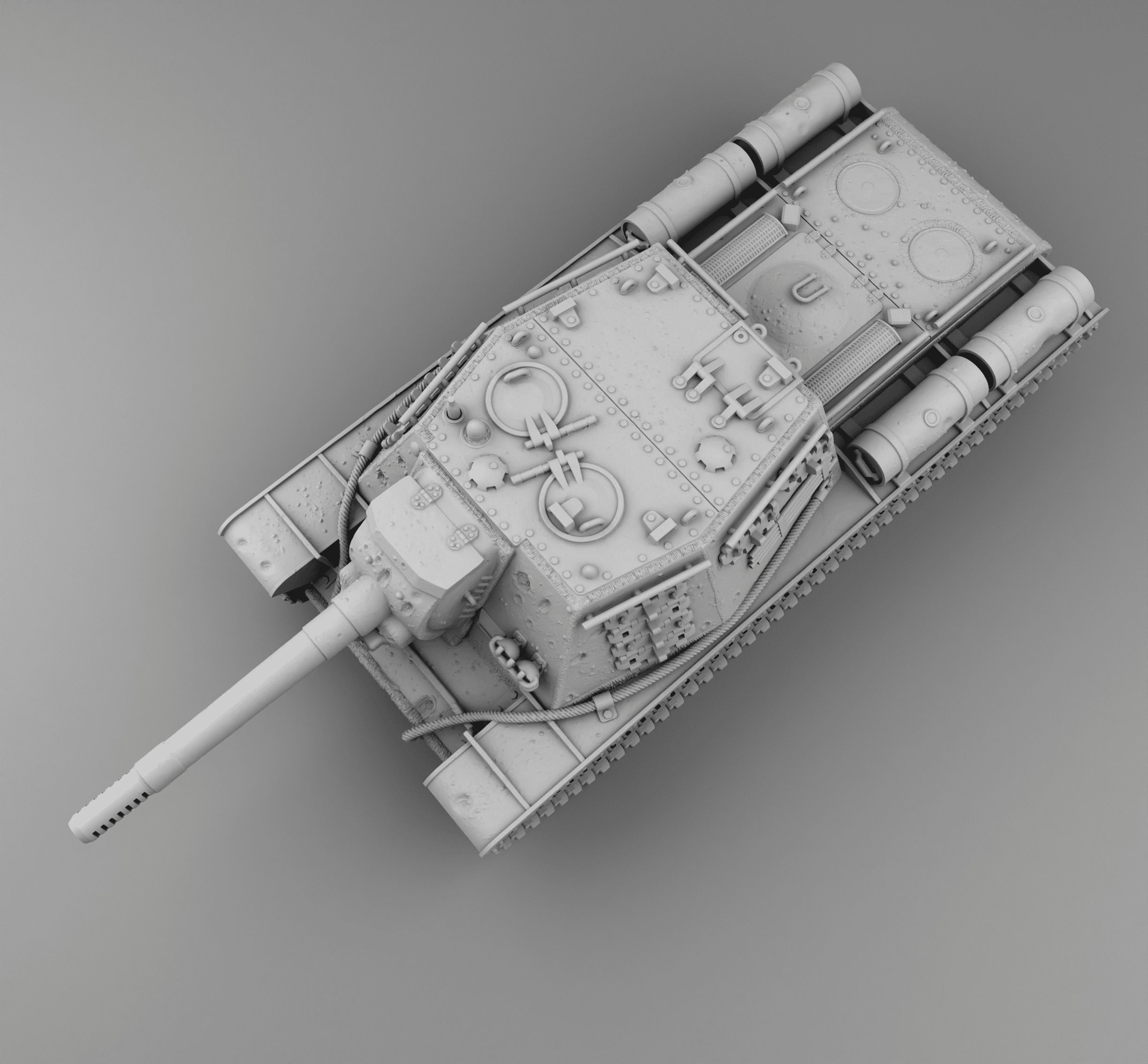USSR tank SU-152 3D print model_2