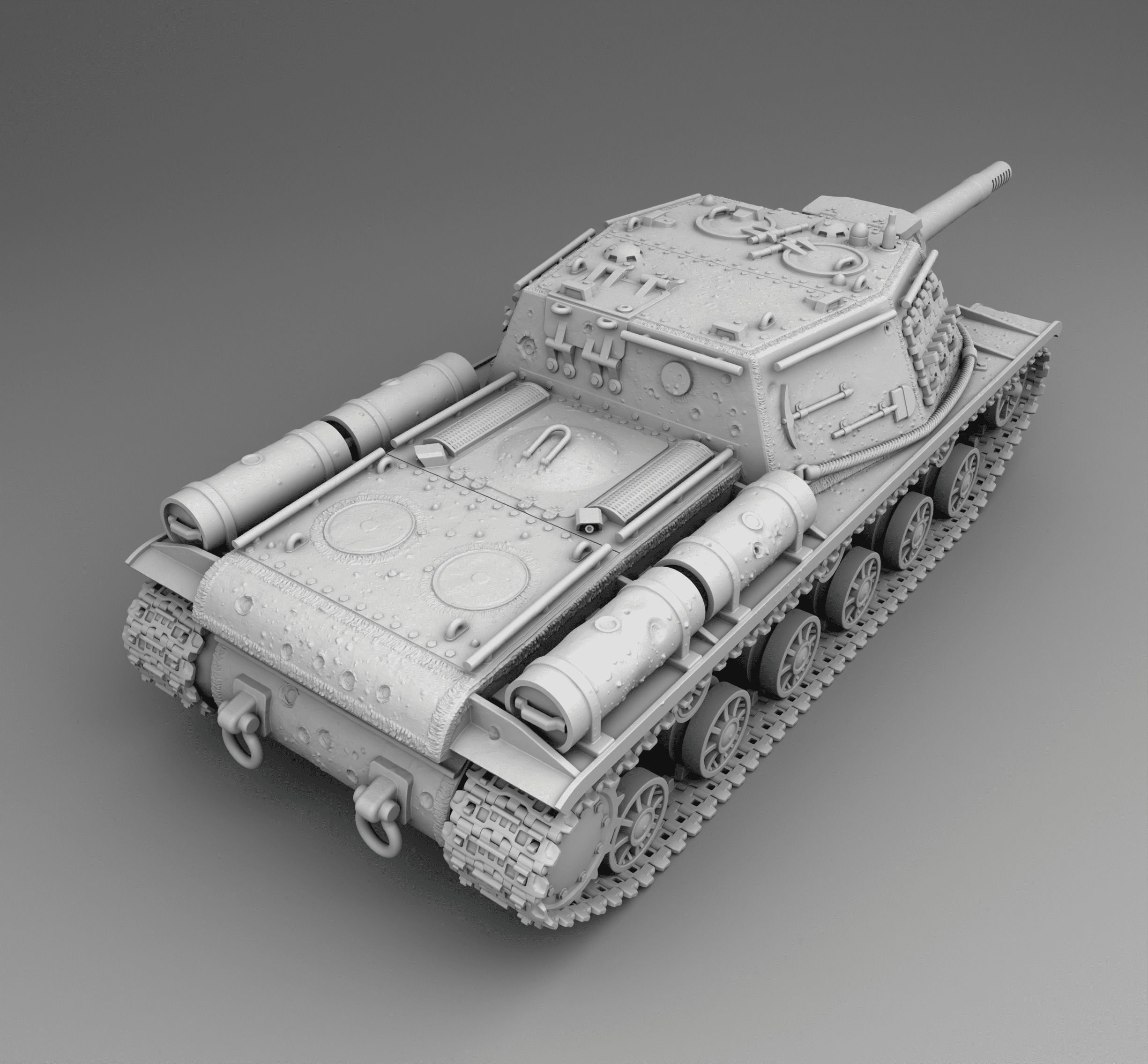 USSR tank SU-152 3D print model_1