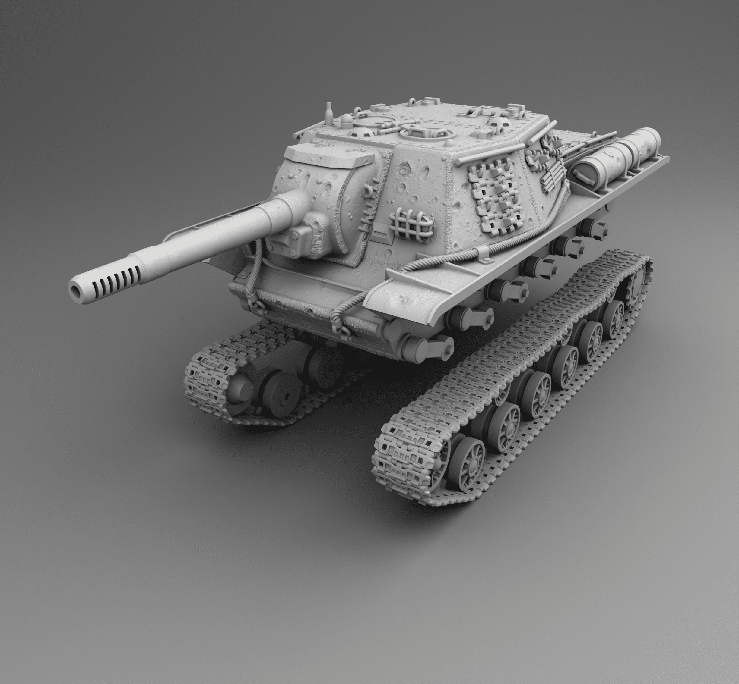 USSR tank SU-152 3D print model_4