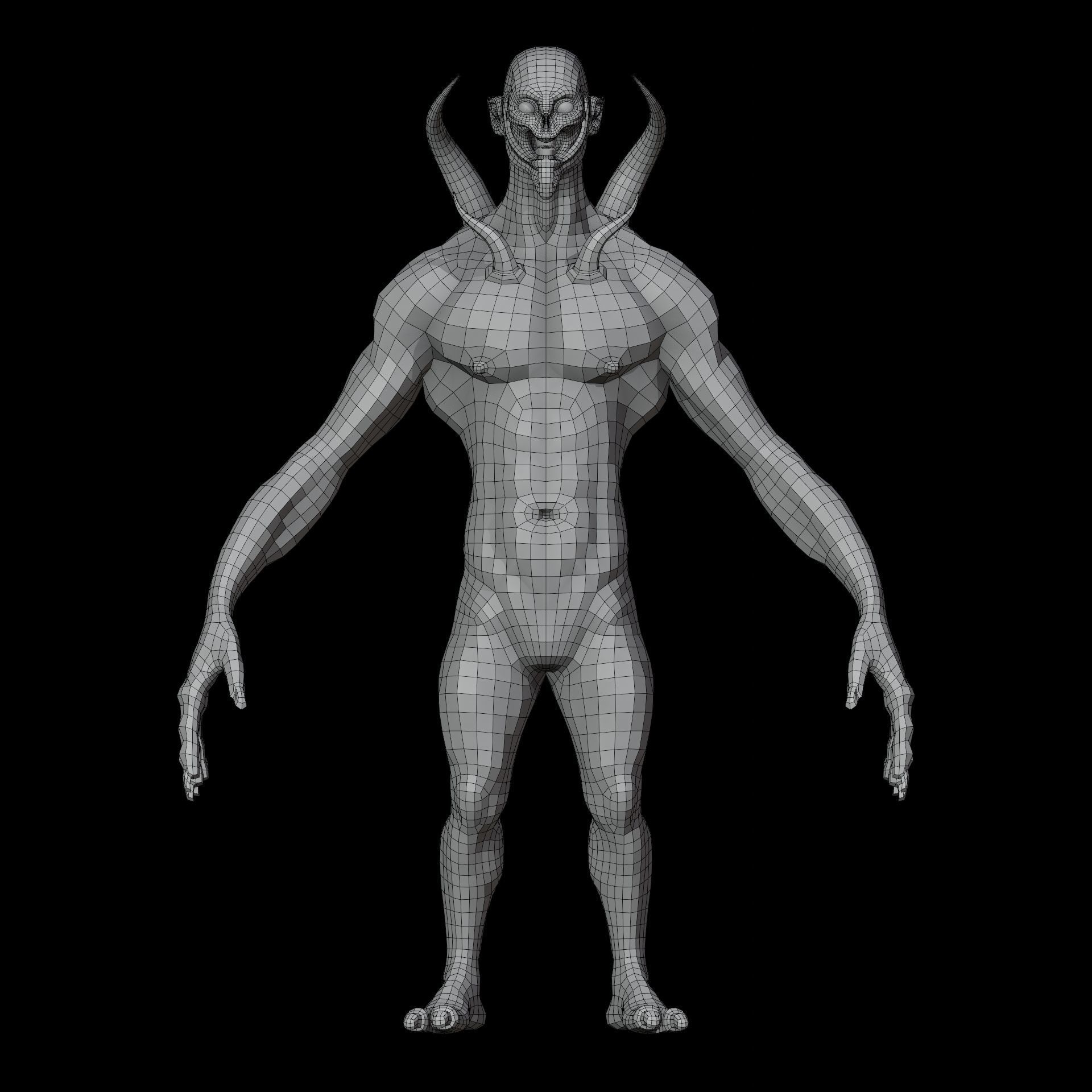 3D model Daemon Lowpoly Base Character VR / AR / low-poly | CGTrader