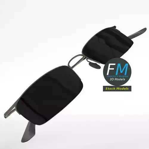 Sunglasses half rim square