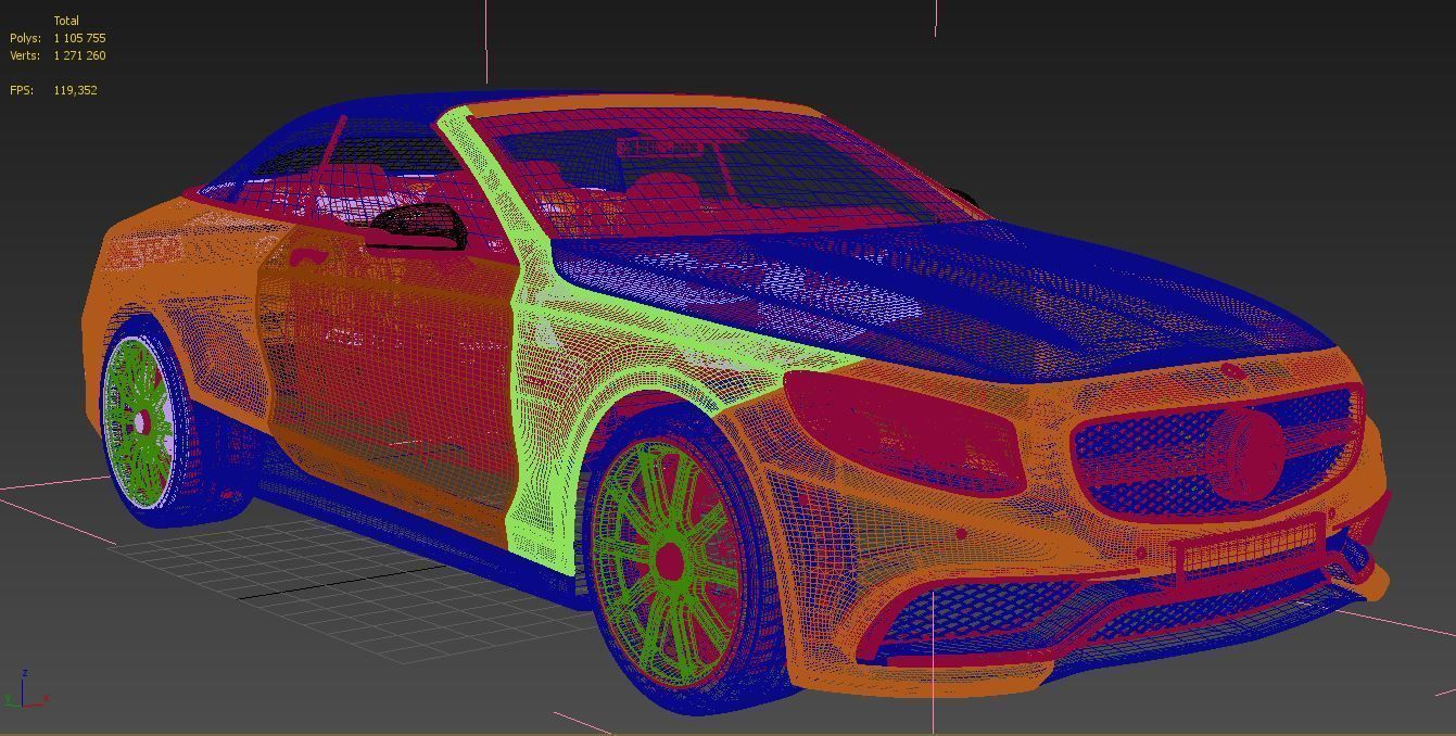 Mercedes Benz S63 3D model_10