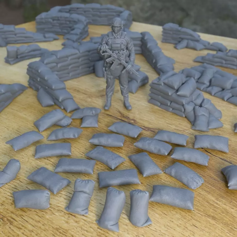 REALISTIC SANDBAG SHELTER FOR MILITARY TERRAIN 1-35 3D print model