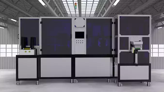 Tray curing automatic loading and unloading machine 3D model