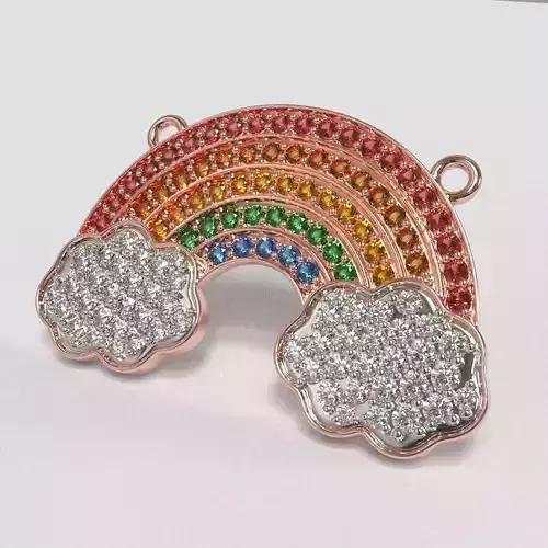 The Rainbow Fire Pendant Charm
