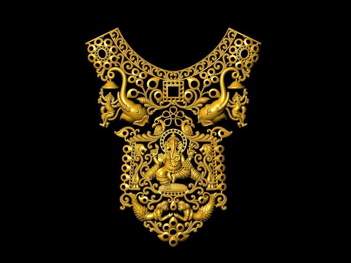 GANASH NAKLACE 3D print model_2