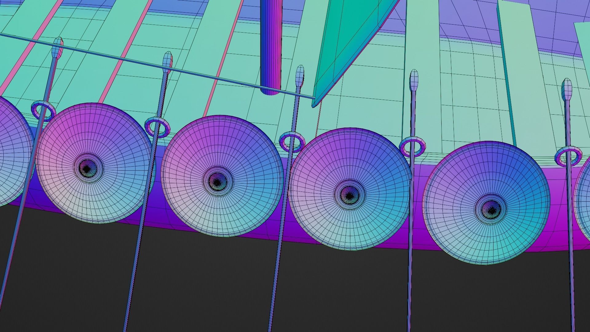 Viking Longboat Low-poly 3D model_7