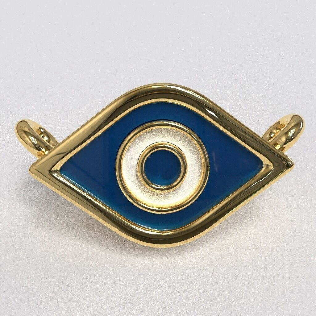 The Enamel Evil Eye Charm 3D print model_1
