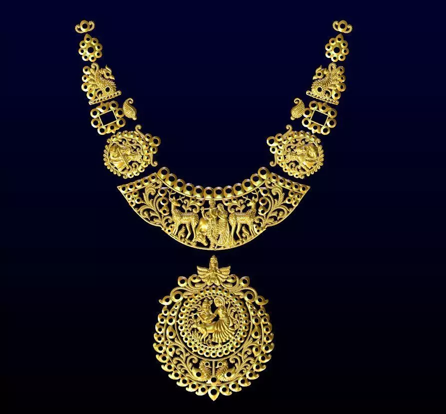 Radha Krishna naklace 3D print model