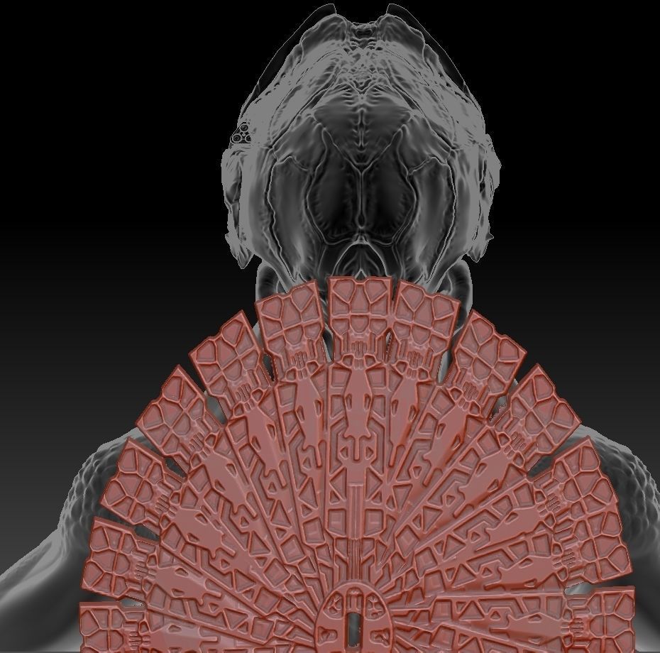 feral predator prey shield opened and closed versions 3D print model_1