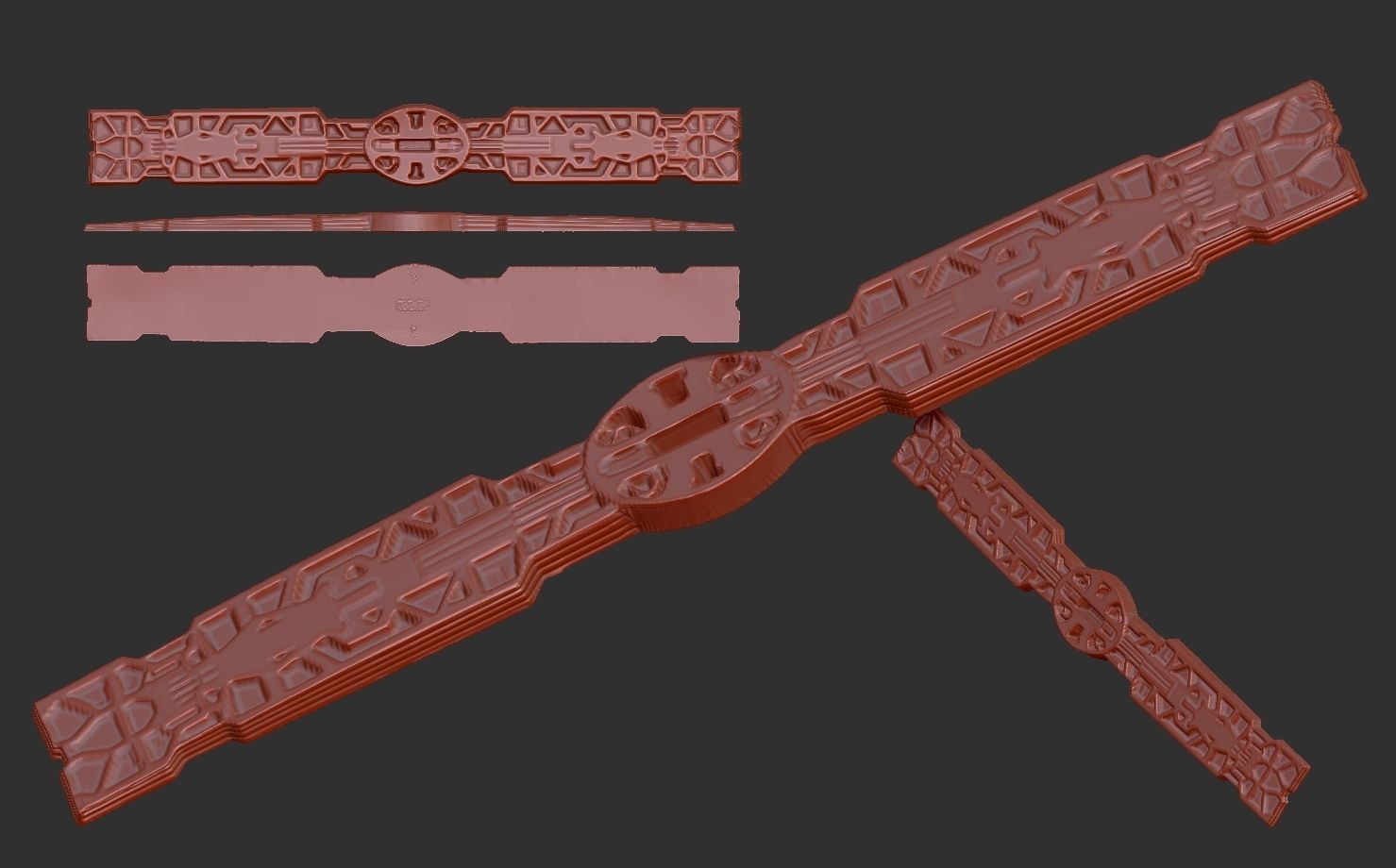 feral predator prey shield opened and closed versions 3D print model_4