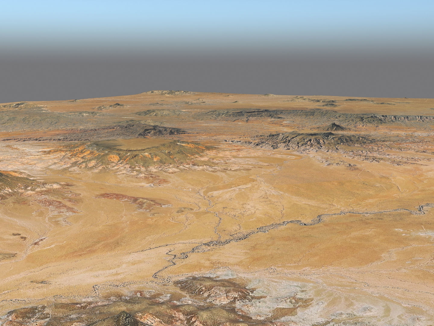 Desert Landscape 3D model_2
