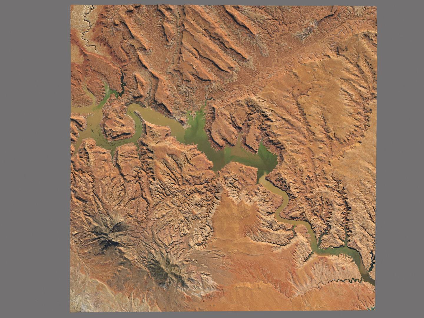 Desert Valley River Canyon 3D model_9