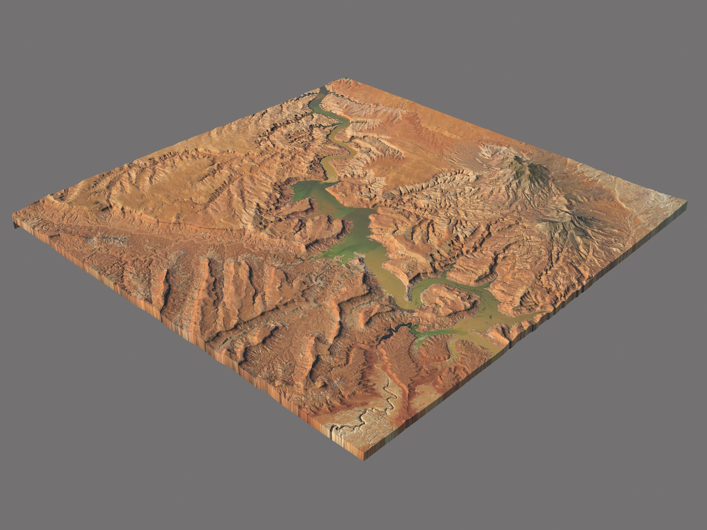 Desert Valley River Canyon 3D model_13