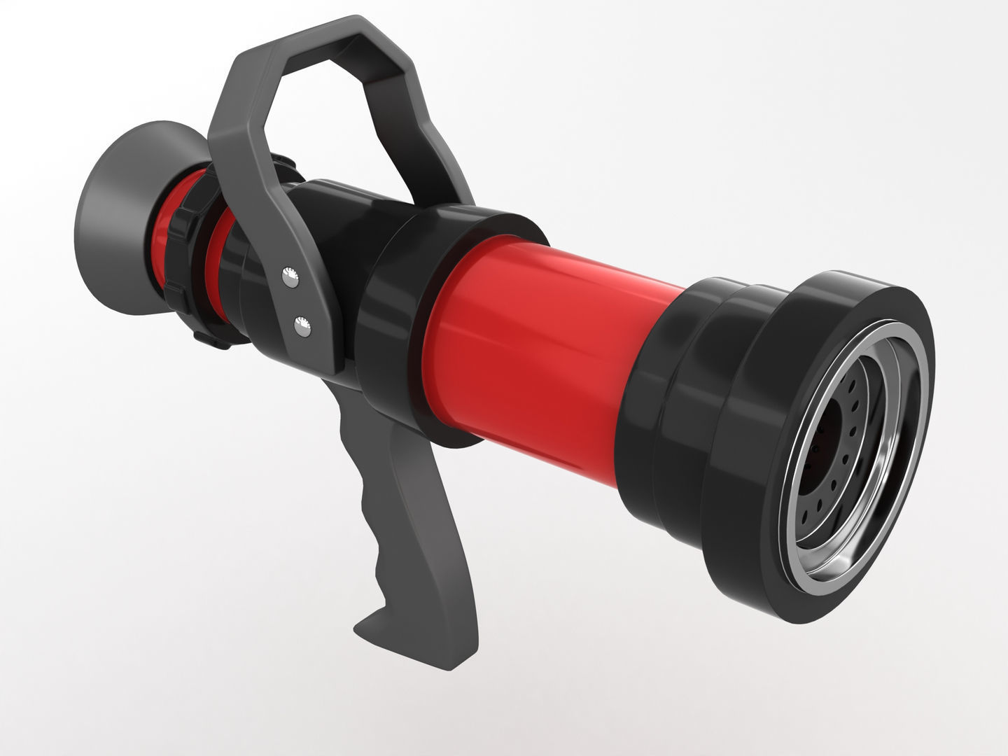 Fire Hose Nozzle 3D model_3