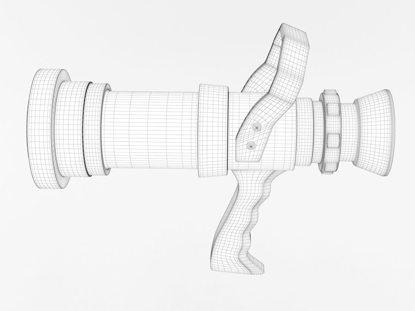 Fire Hose Nozzle 3D model_10