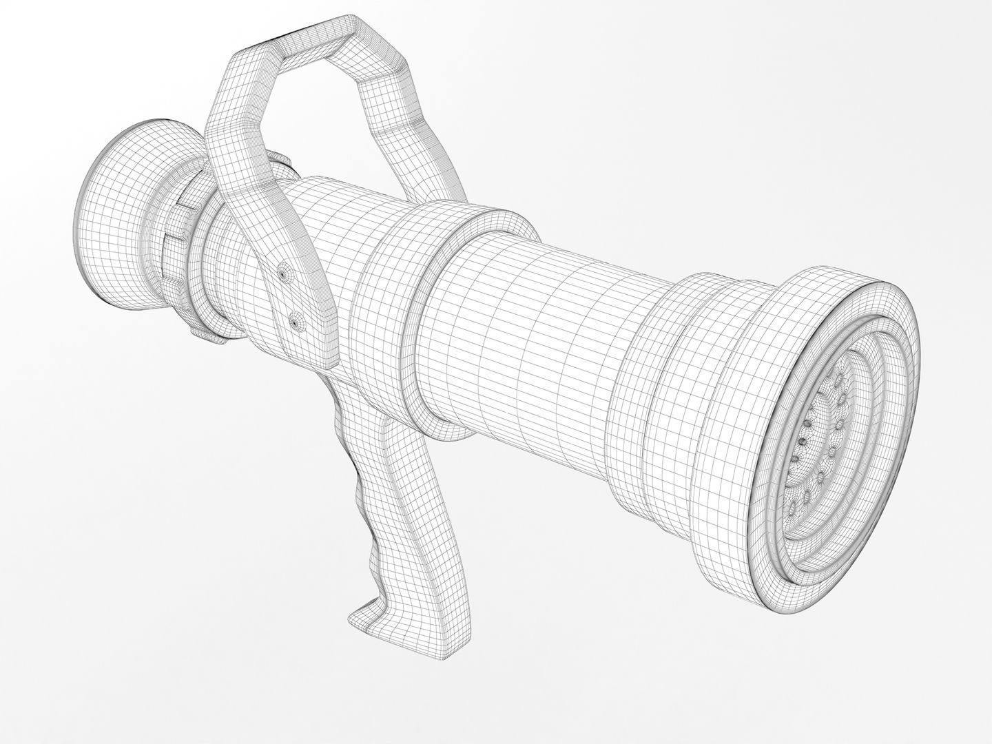 Fire Hose Nozzle 3D model CGTrader