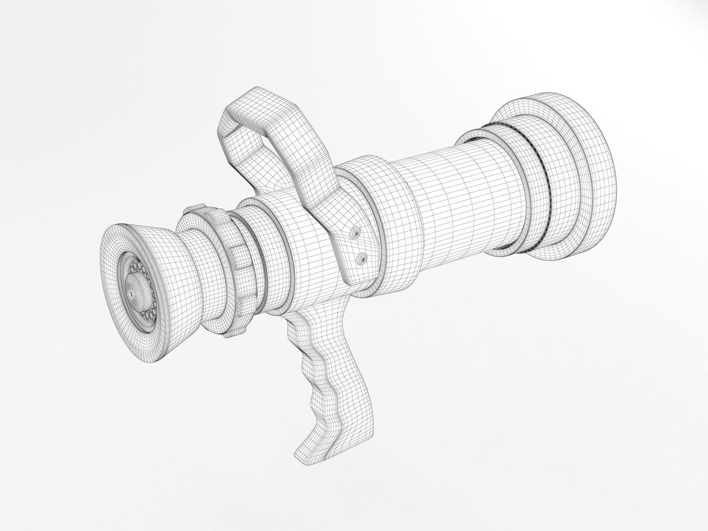 Fire Hose Nozzle 3D model CGTrader