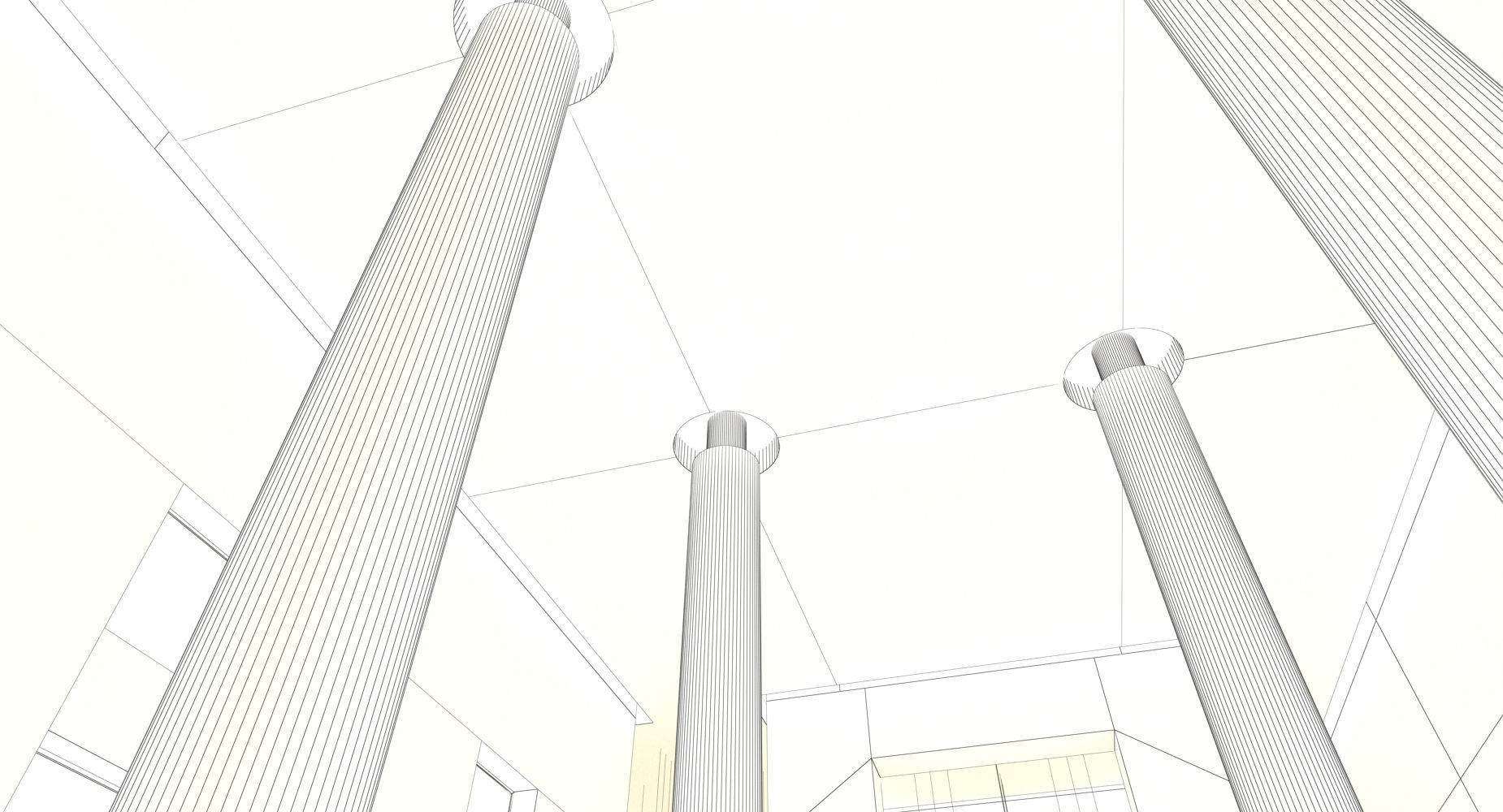 Luxury Building Entrance Lobby 3D model_14