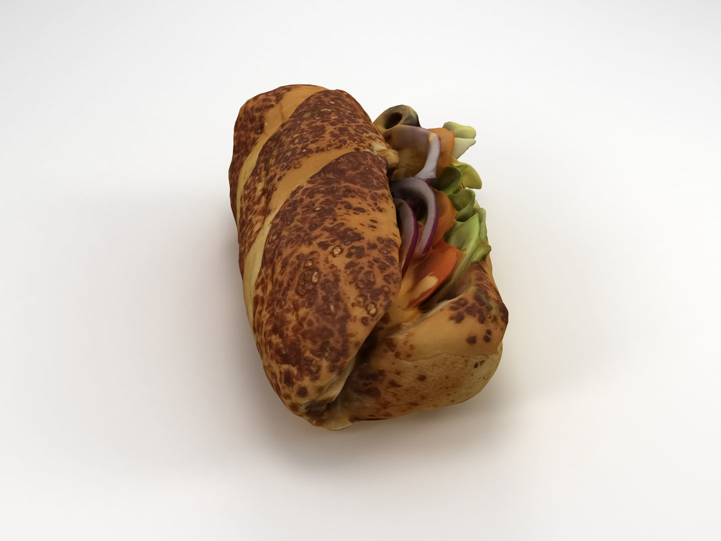 Subway Sandwich 3D model_2