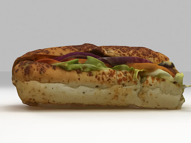 Subway Sandwich 3D model 7