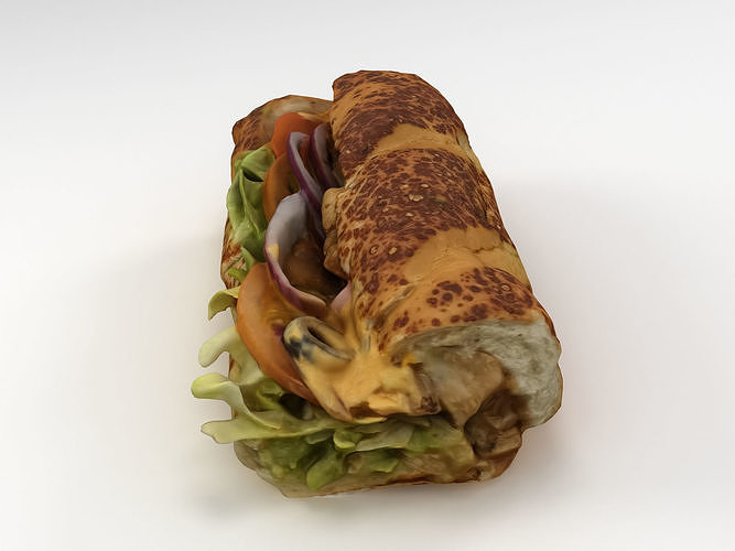 Subway Sandwich 3D model 6