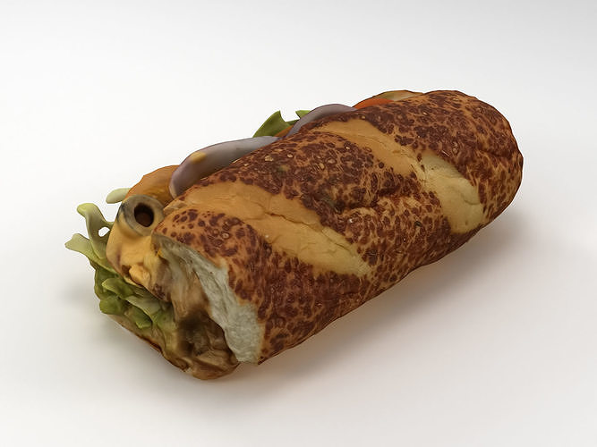 Subway Sandwich 3D model 5