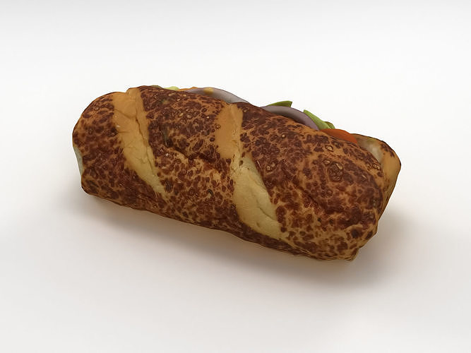 Subway Sandwich 3D model 4