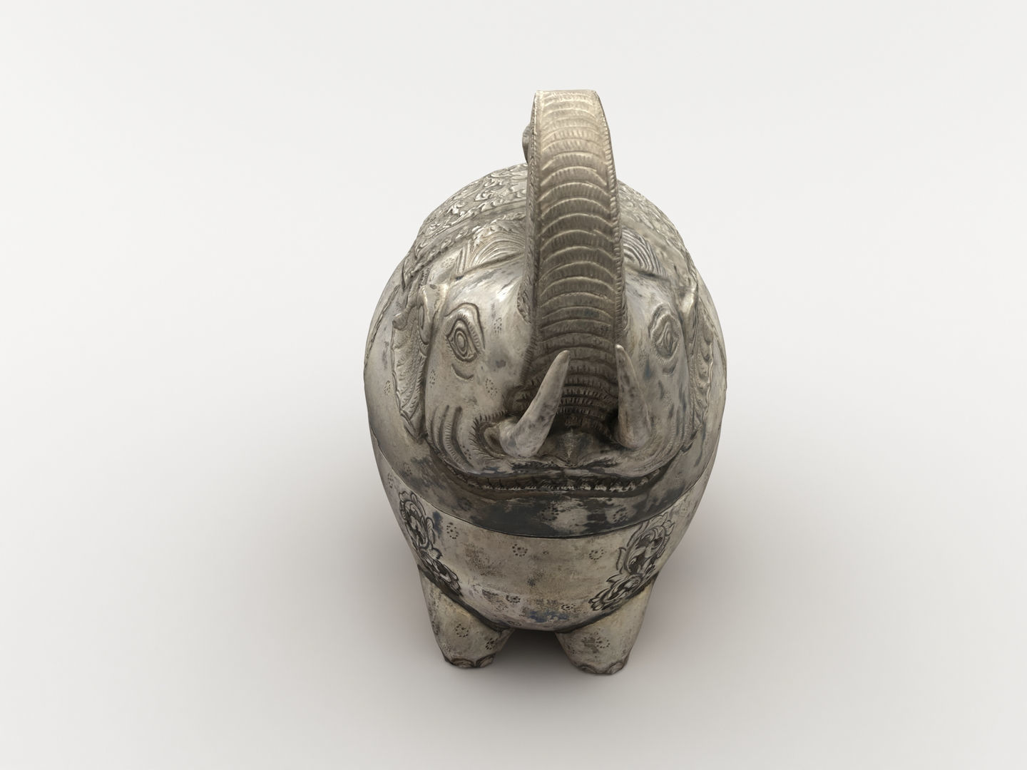 Elephant Sculpture Statue 3D model_1