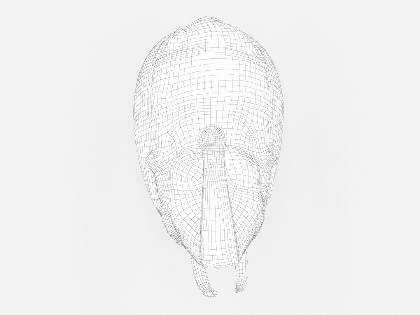 Elephant Sculpture Statue 3D model_17