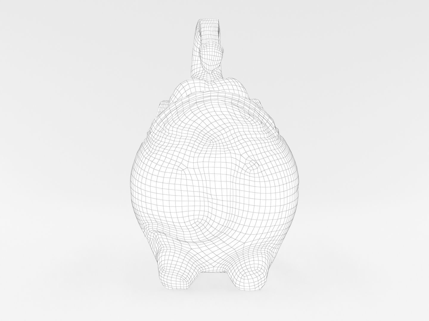 Elephant Sculpture Statue 3D model_16