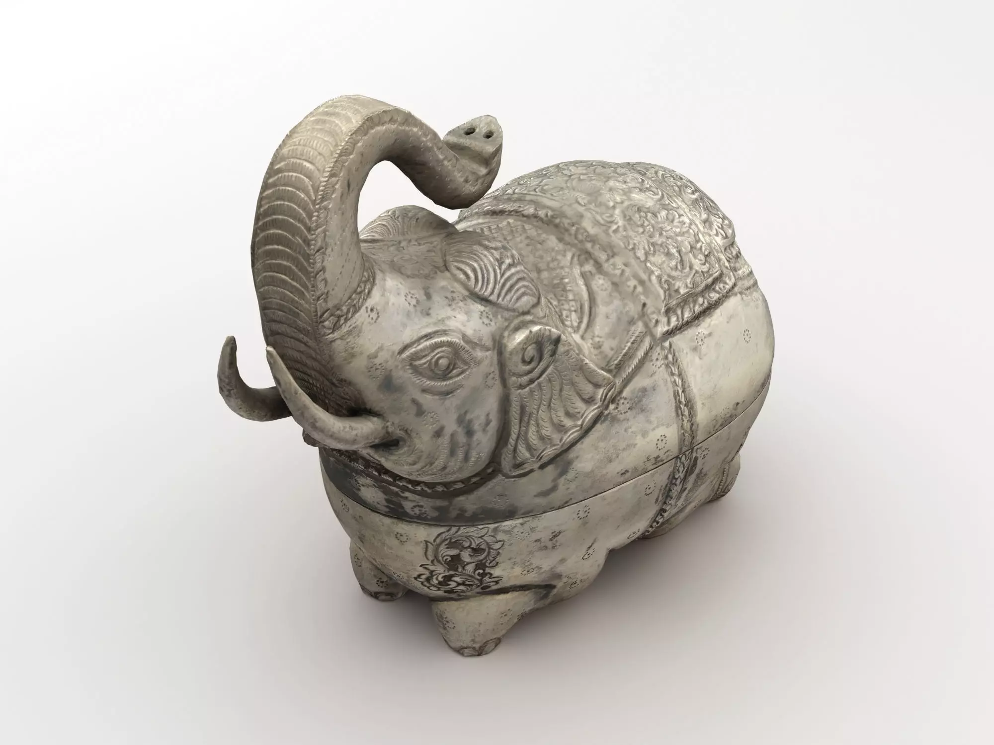 Elephant Sculpture Statue 3D model_0
