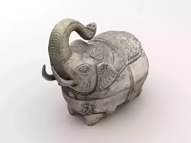 Elephant Sculpture Statue 3D model