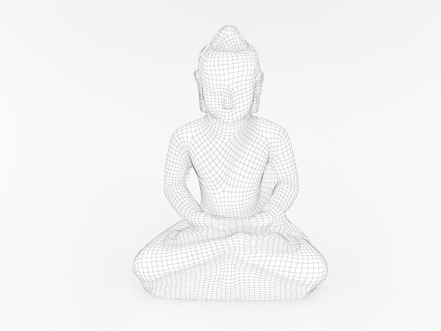Buddha Statue 005 3D model_10
