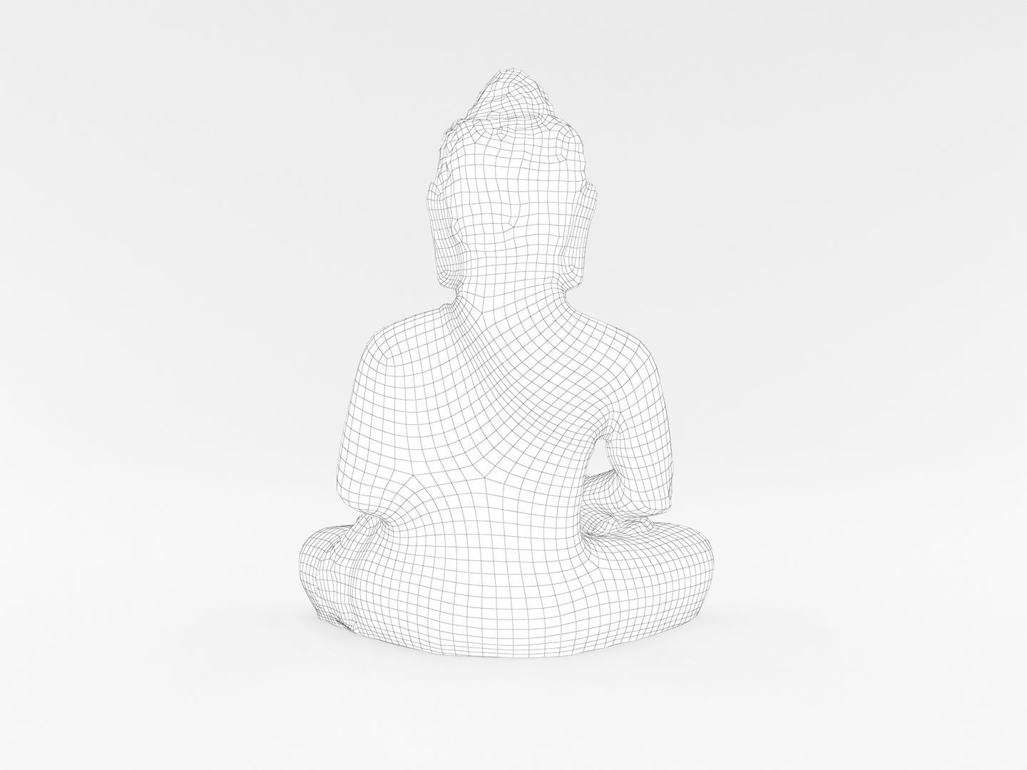 Buddha Statue 005 3D model_16