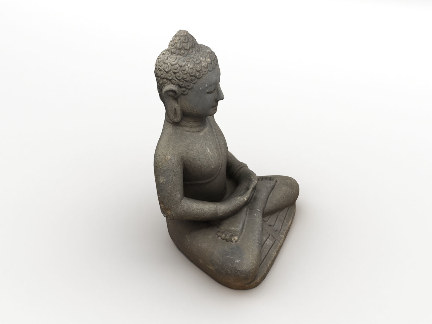 Buddha Statue 005 3D model_2
